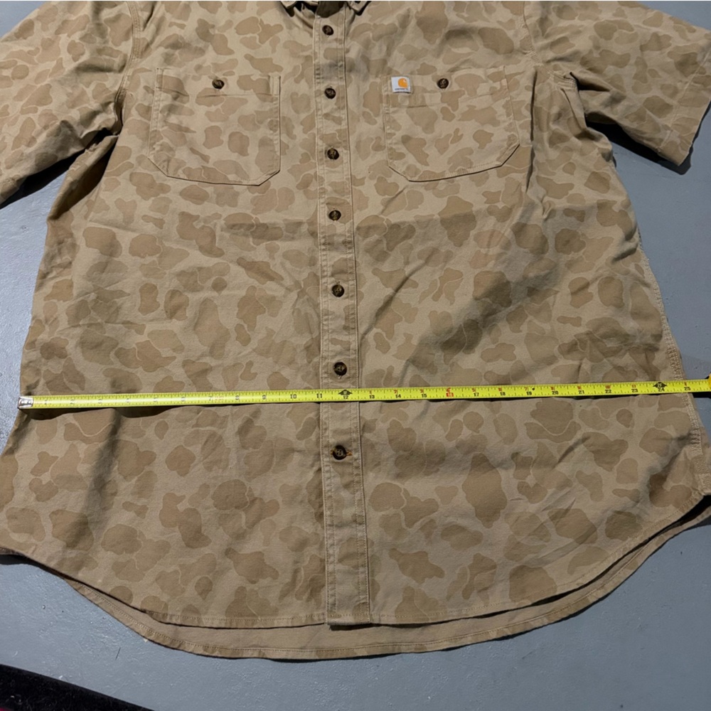 Carhartt men’s Rugged Flex short sleeve camo button down shirt XLT summer style - Picture 11 of 13